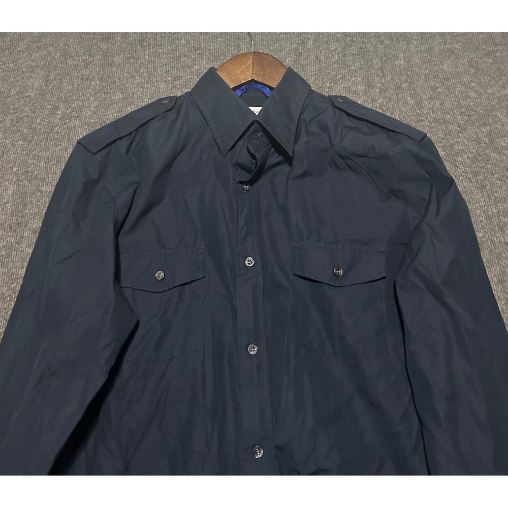 Teddy Stratford NYC button up shirt long sleeve blue size 3 cotton
